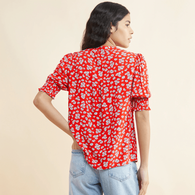 Albaray Daisy Frill blouse back view