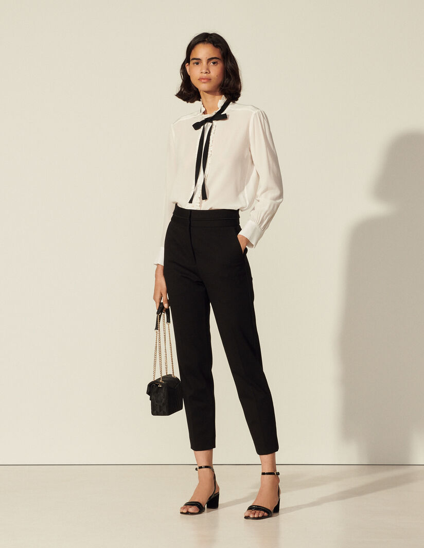 Sandro High-waisted classic trousers