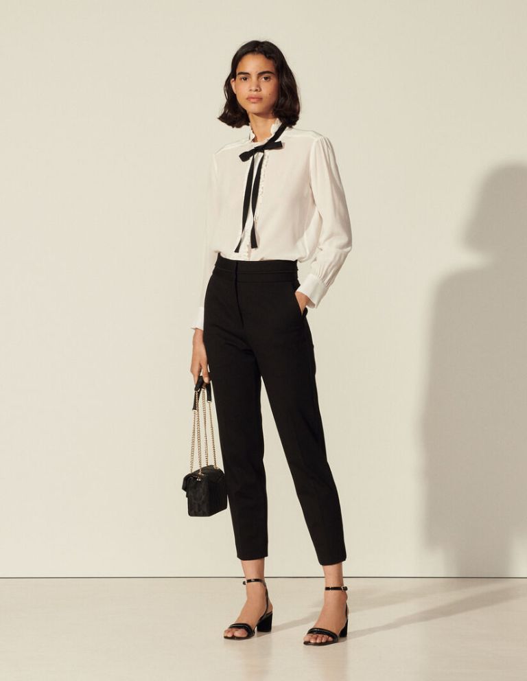 Sandro High-waisted classic trousers