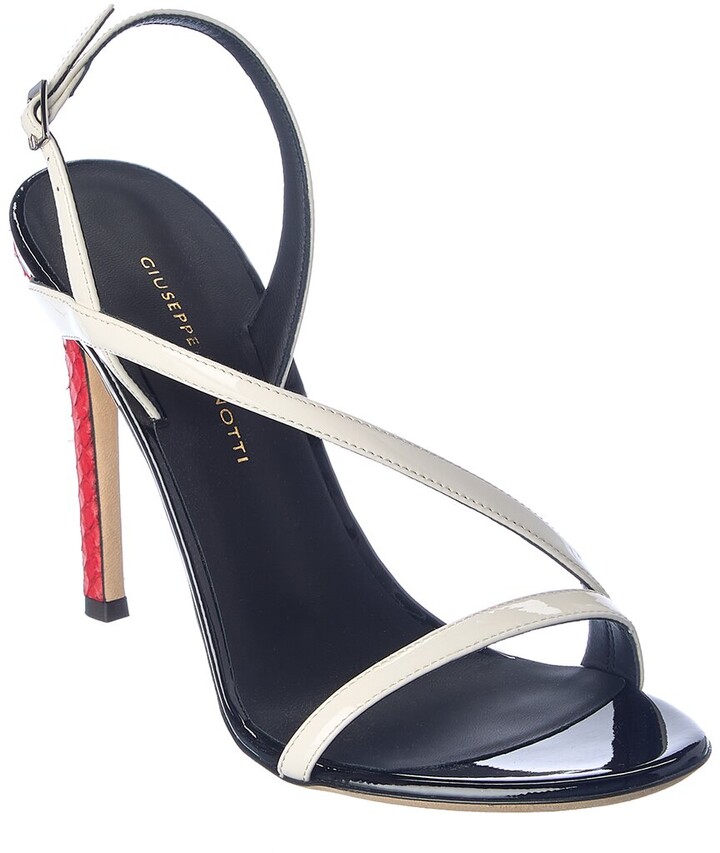 Giuseppe Zanotti Basic 105 Patent &amp; Python Sandal