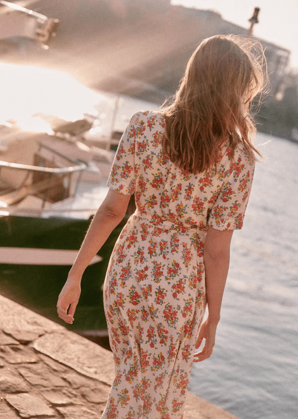 Sezane Adele Dress back view