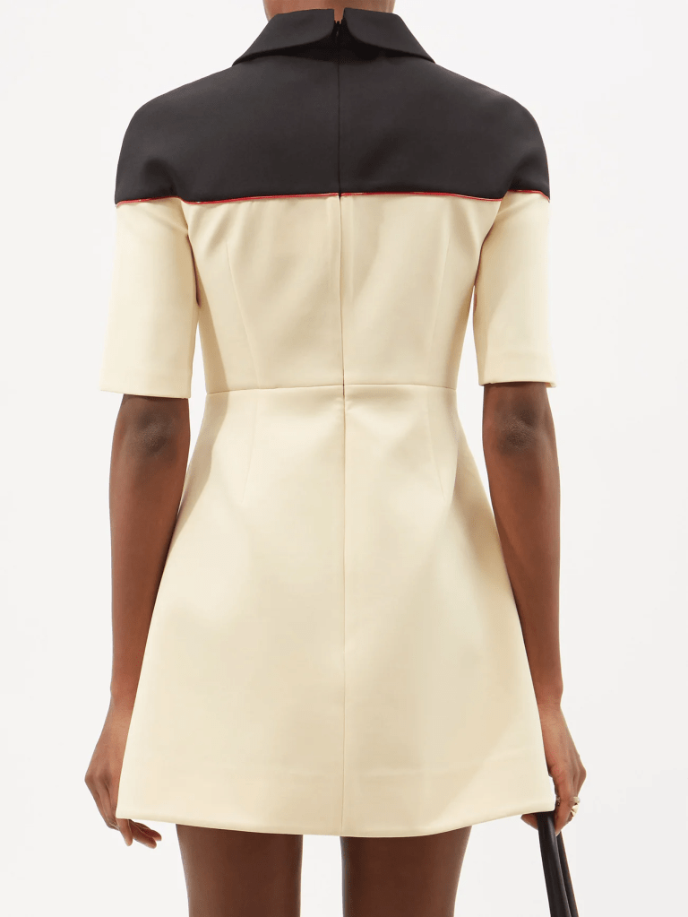 Shushu Tong Piped-yoke Scuba-jersey Tennis Dress back view