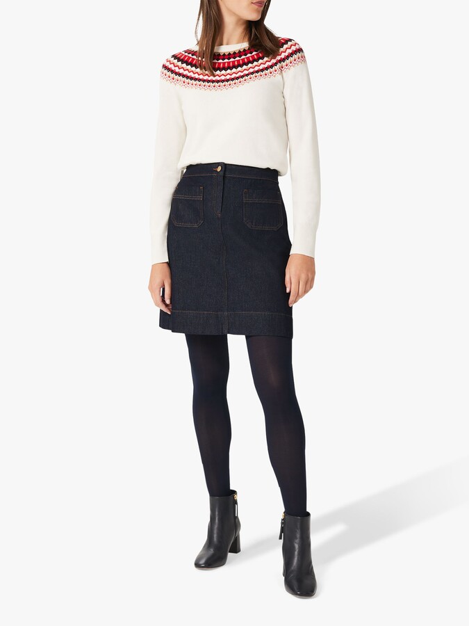 Hobbs Ami Denim Mini Skirt