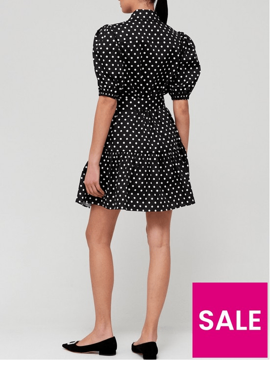 Kate Spade Harmony Dot Shirt Dress back view