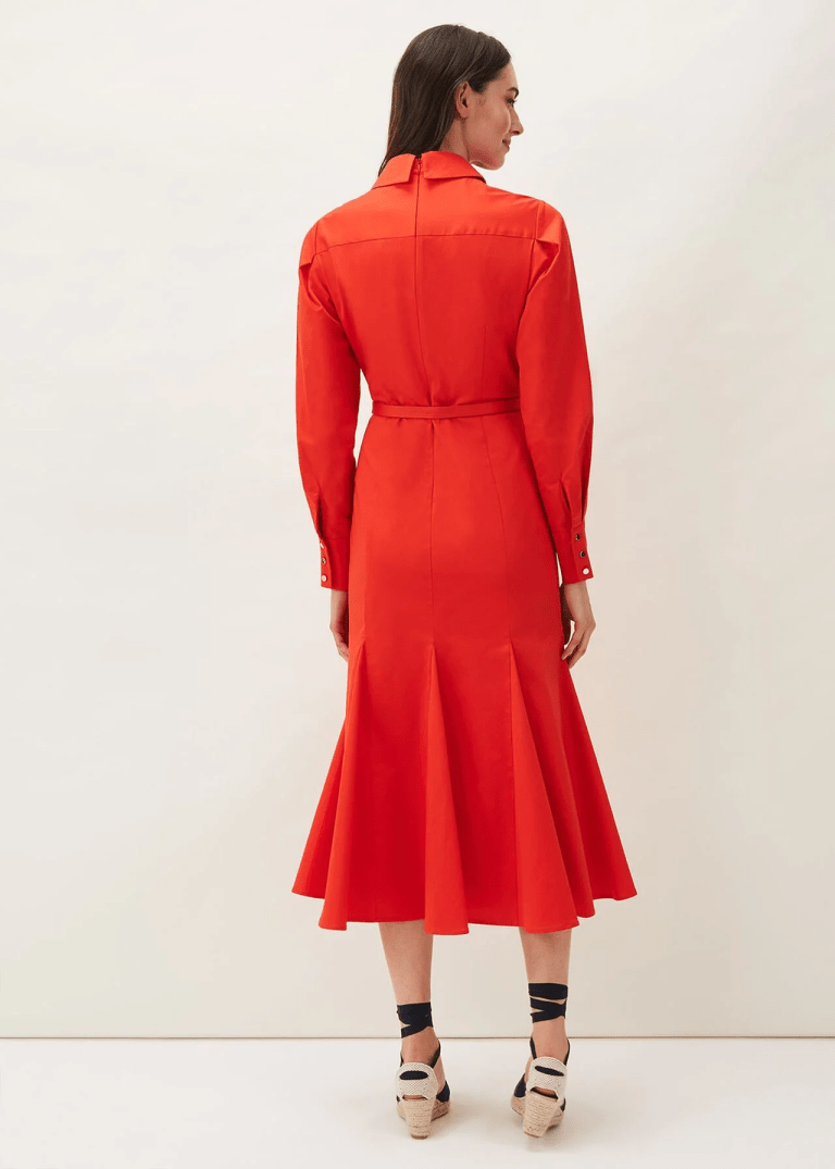 Phase Eight Diana Belted Shirt Dress back view