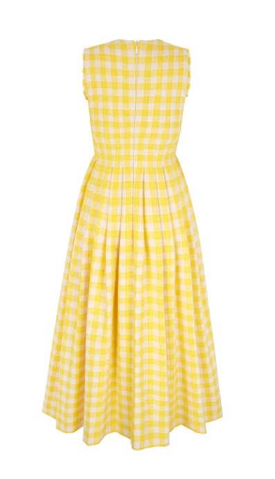 Suzannah Penelope Gingham Tweed Dress back view