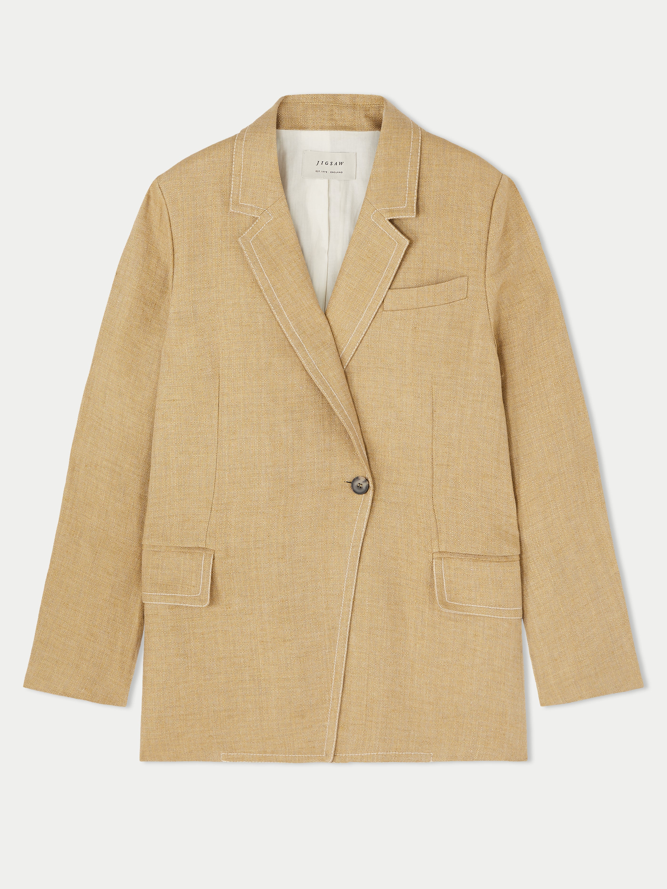 Jigsaw Linen Cross Dye Blazer