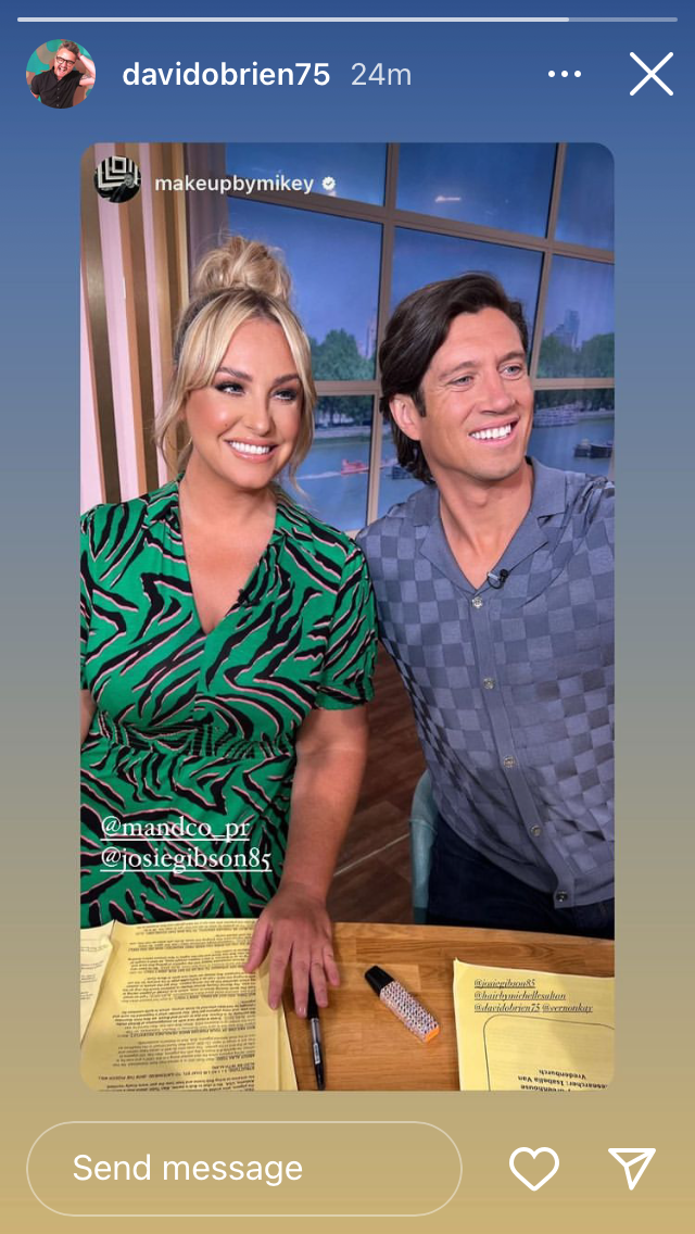 where to get all josie Gibson This Morning dresses green zebra print midi midi dress 5 August 2022 Photo Mikey Phillips