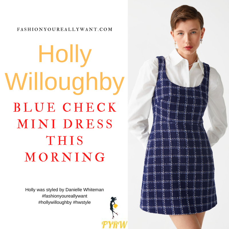 blue check mini dress Blue Check Mini Dress Strappy main image 1
