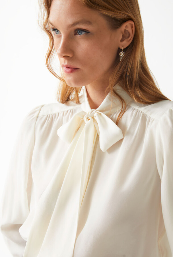 &amp; Other Stories Neck Tie Silk Blouse