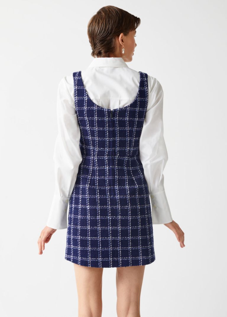 &amp; Other Stories Tweed Mini Dress back view