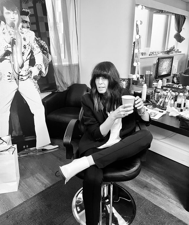 where to get all Claudia Winkleman Strictly Come Dancing outfits black suits white boots 24 September 2022 Photo Sinead McKeefry