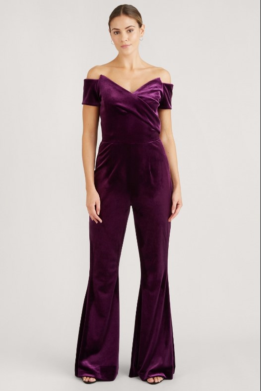 The Pretty Dress Company Temptress Velvet Jumpsuit