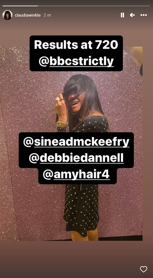 where to get all Claudia Winkleman Strictly Come Dancing outfits black crystal embellished mini dress 9 October 2022 Photo Claudia Winkleman