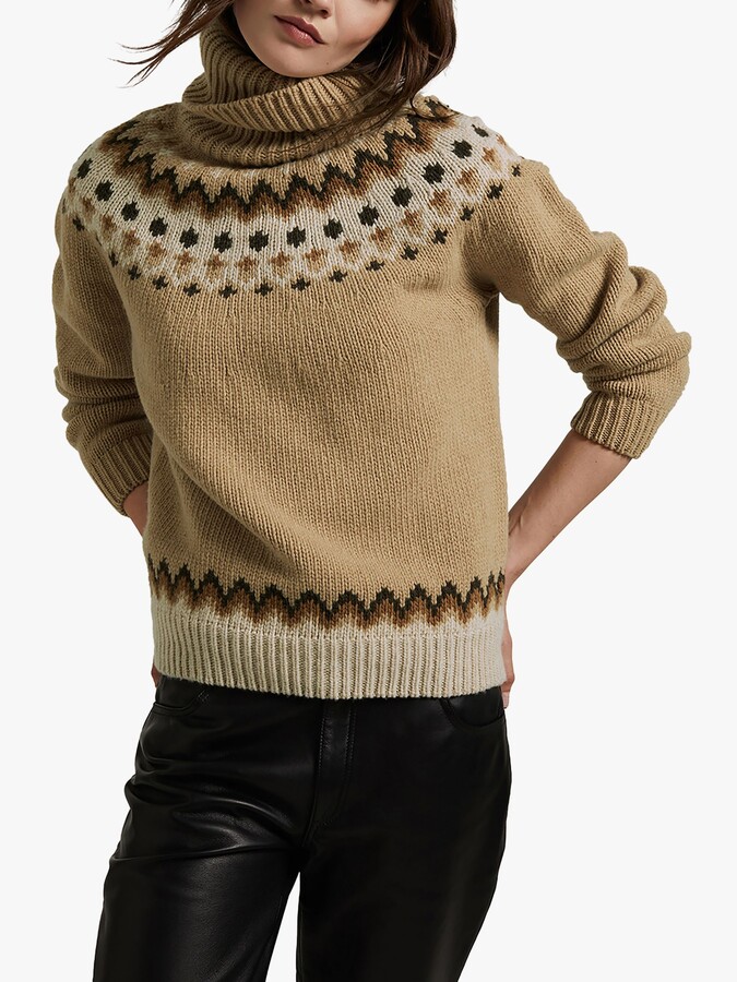 Celtic & Co Fair Isle Roll Neck Jumper