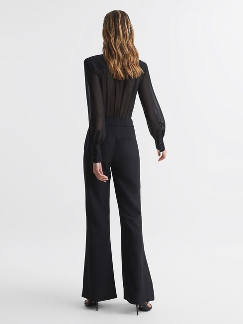 Reiss Lennon Tuxedo Jumpsuit back view