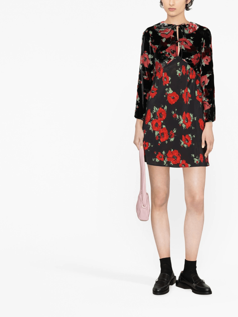 Rixo Malibu Poppy Print Mini Dress v2