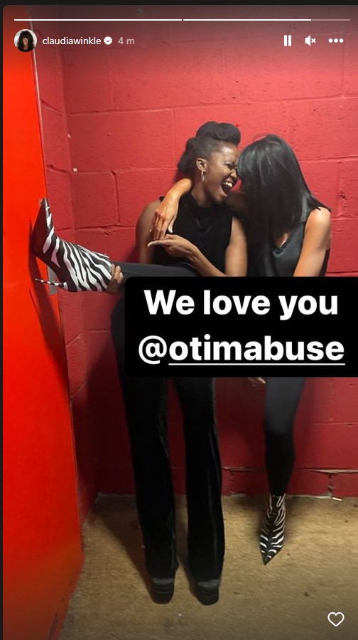 where to get all Claudia Winkleman Strictly Come Dancing outfits black satin top black leggings zebra ankle boots 3 December 2022 Photo Claudia Winkleman