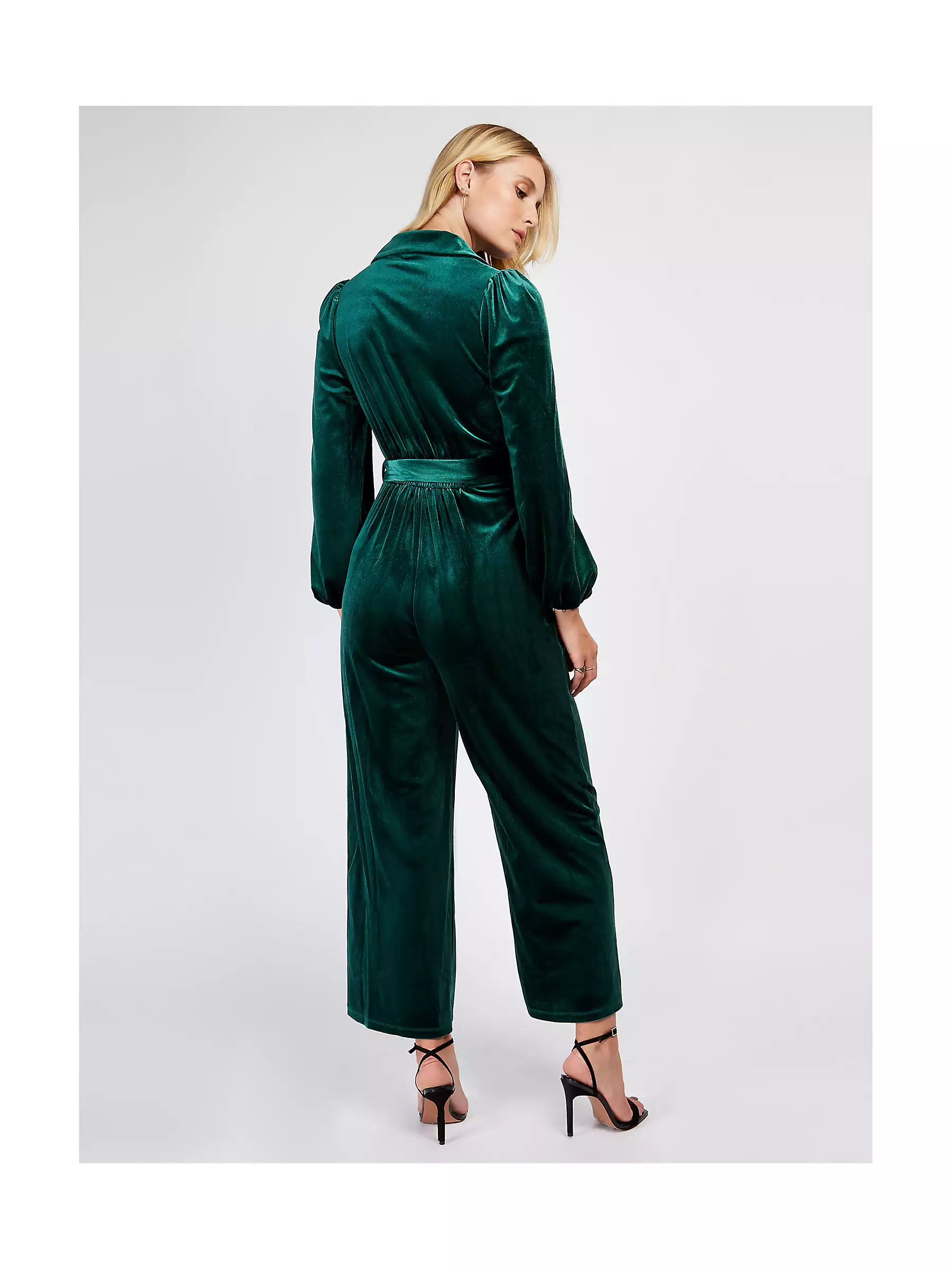 Somerset by Alice Temperley Velvet Shirt Jumpsuit back view