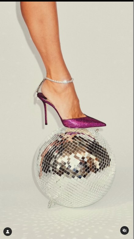 where to get all Holly Willoughby shoes purple glitter and crystal pumps