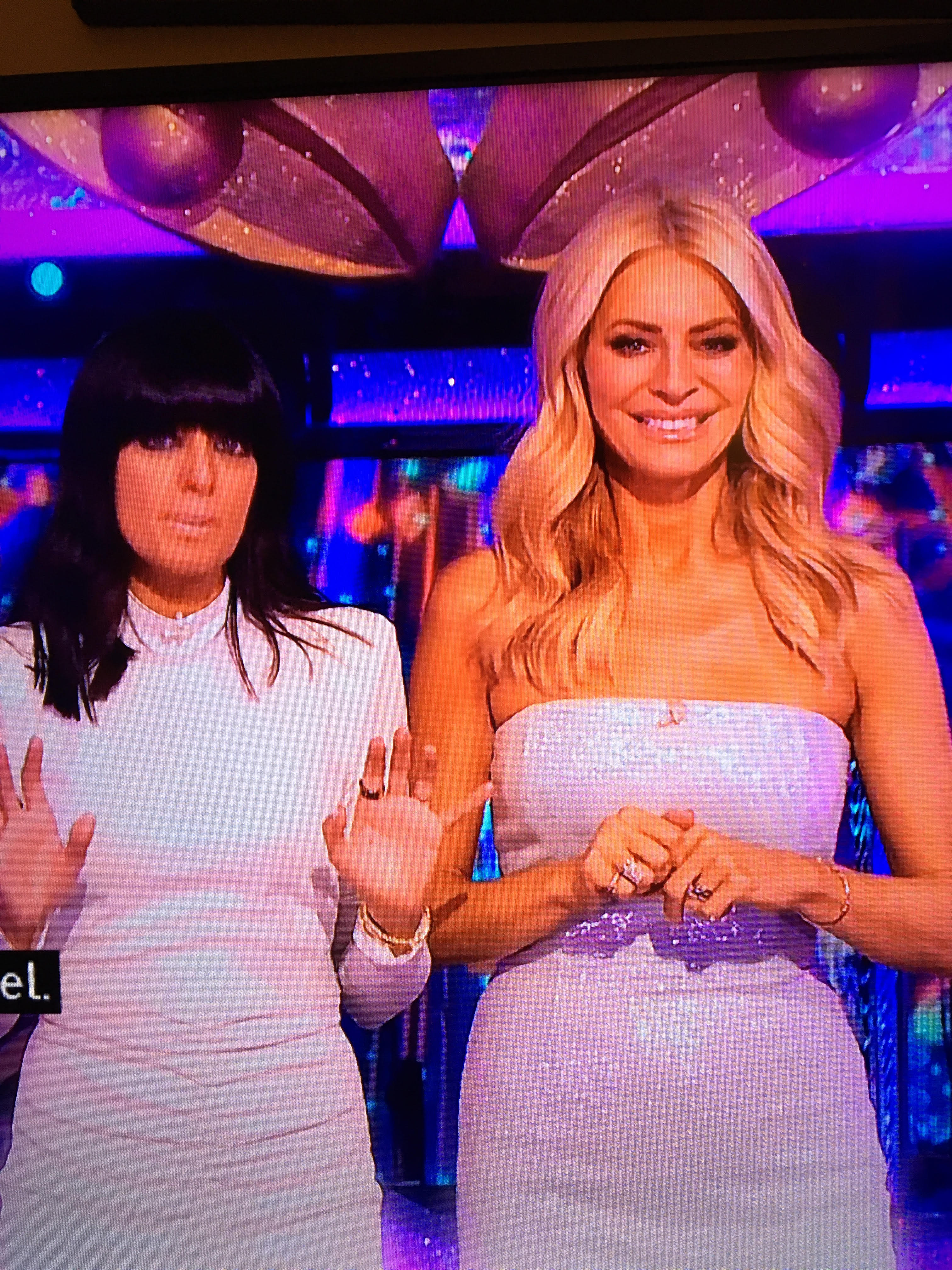where to get all Strictly Come Dancing Christmas Special outfits dresses white sequin ruched mini dress white strapless sequin dress 25 December 2022 Photo BBC
