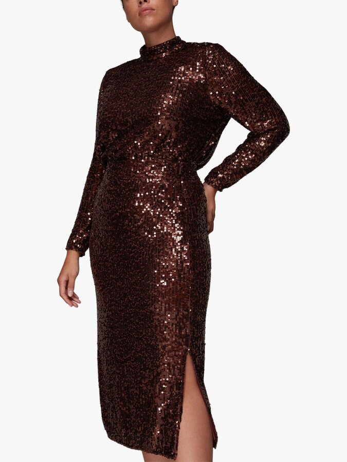 Whistles Sequin Column Skirt