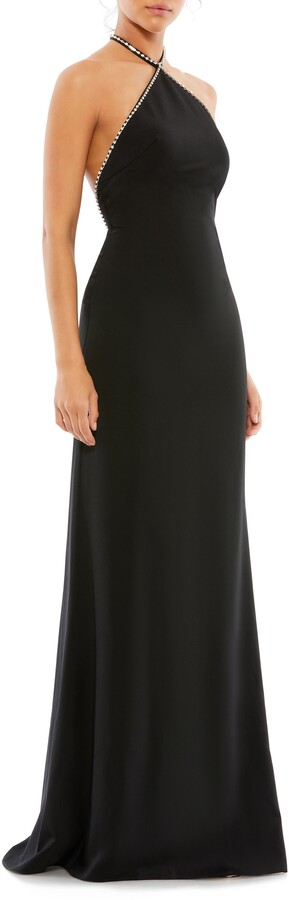 Mac Duggal Halter Neck Trumpet Gown