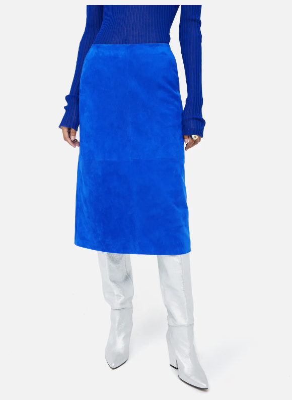 Jigsaw Suede Midi Skirt