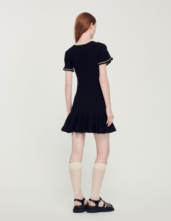 Sandro Short Dress With Buttons back view