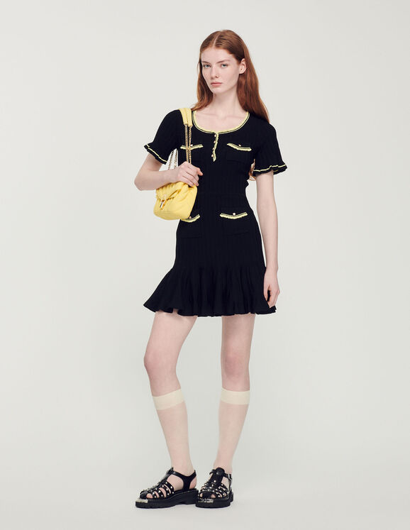 Sandro Short Dress With Buttons