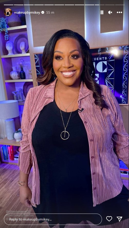 where to get all Alison Hammond This Morning outfits pink lilac pleated plisse shirt and trousers 10 February 2023 photo Mikey Phillips