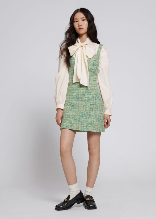 And Other Stories Tweed A-Line Mini Dress