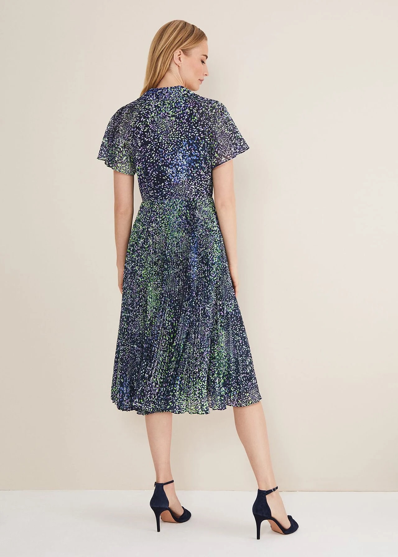 Phase Eight Amelia Petal Shirt Dress back view