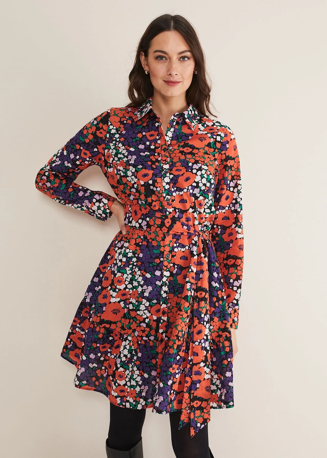 Phase Eight Kerri Cotton Floral Mini Dress