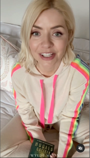 where to get all Holly Willoughby outfits rainbow neon hoodie and jogger Wylde Moon 2 March 2023 Photo Holly Willougby
