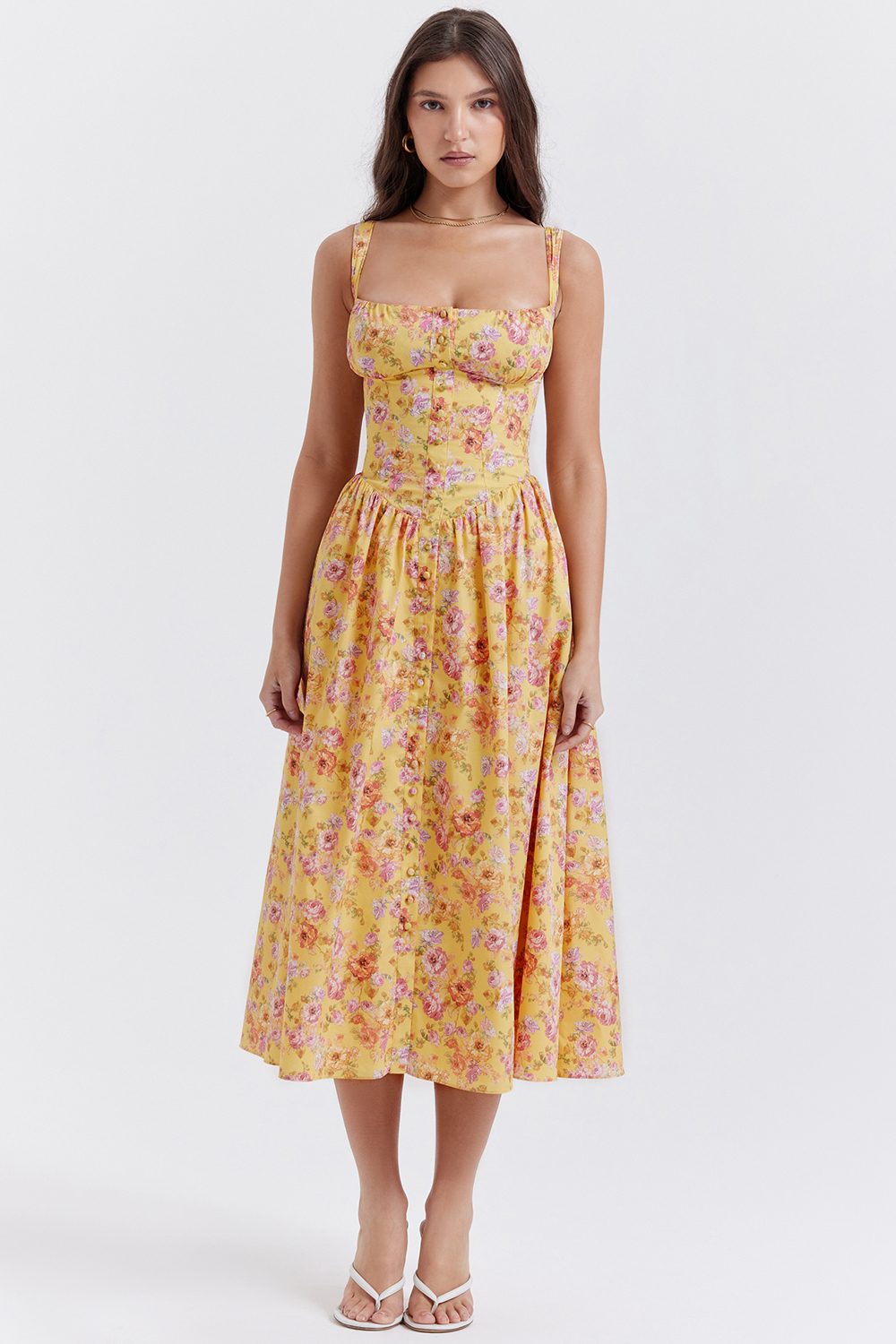 House of CB Tatiana Butter Print Midi sundress