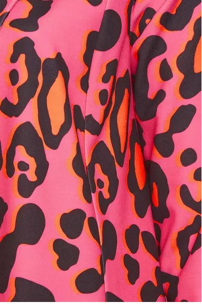 Yours Curve Hot Pink Leopard Print Blazer detail