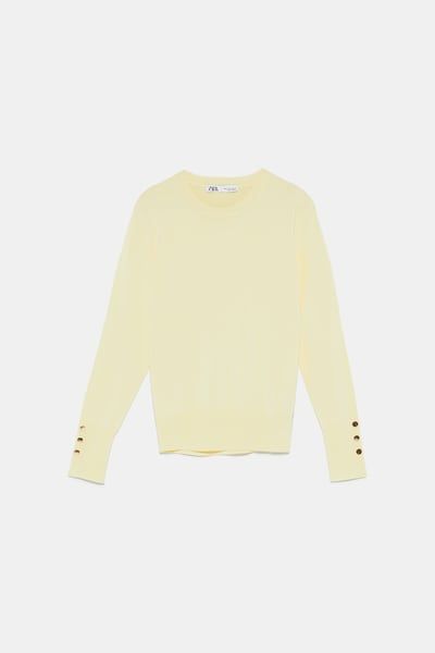 Zara Basic Sweater With Buttons