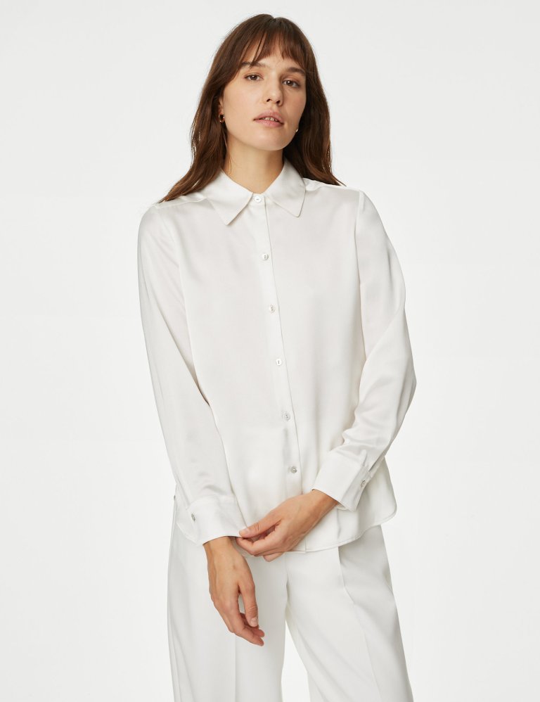 M&amp;S Satin Shirt