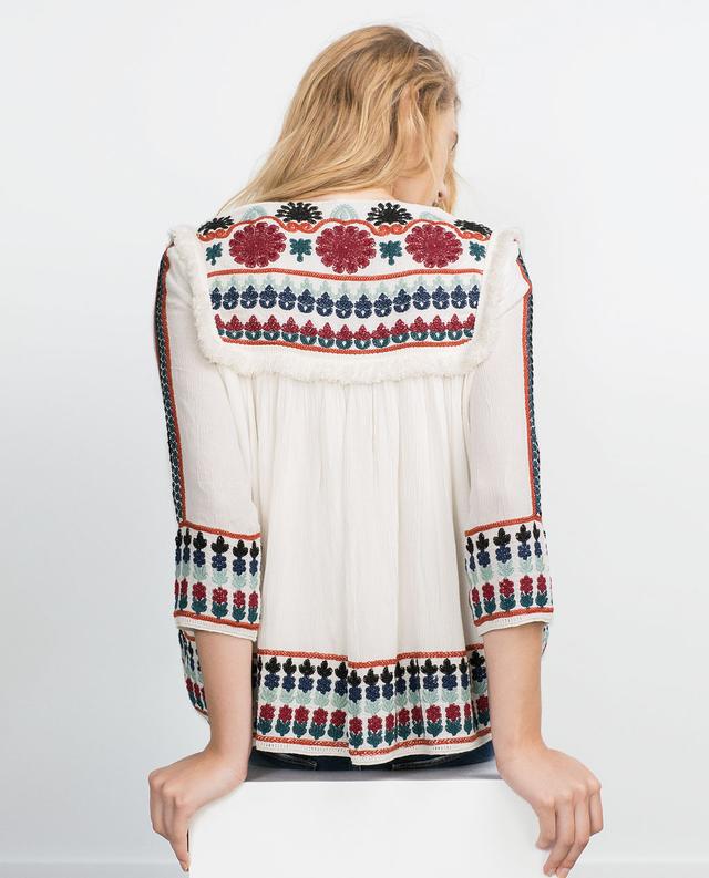 Zara Embroidered Jacket back view