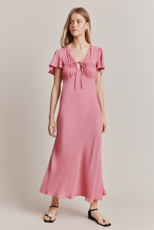 Ghost Laura Crepe Midi Dress