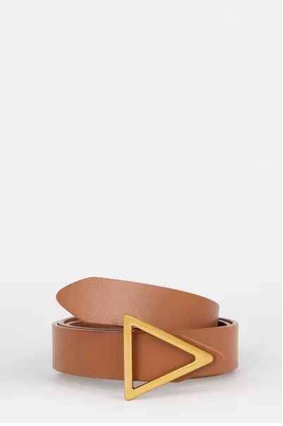 Karen Millen Leather Triangle Buckle Belt