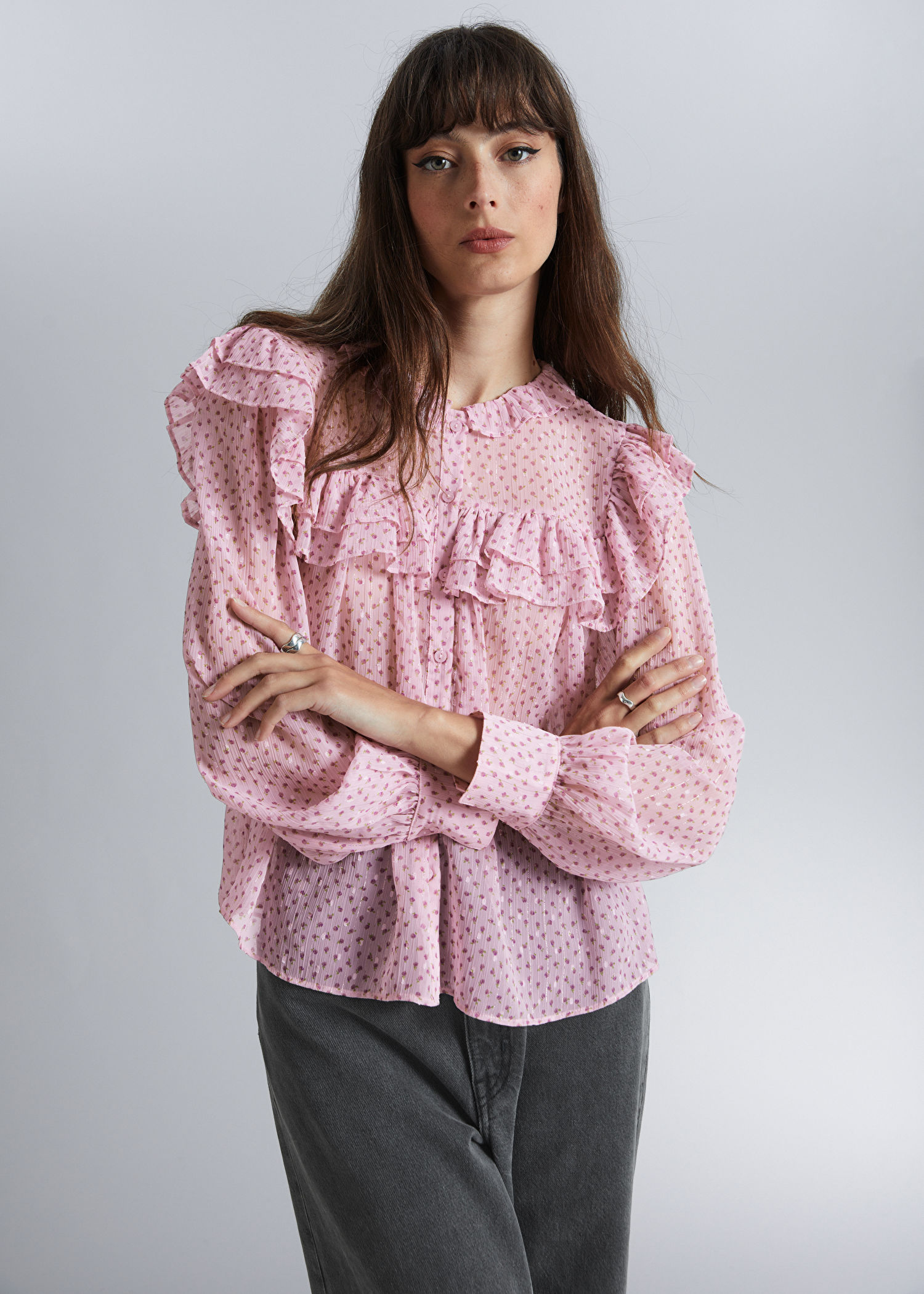 And Other Stories Frilled Blouse