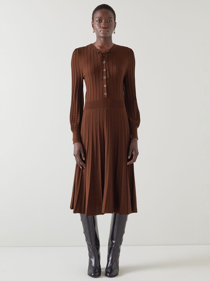 LK Bennett Susannah Rib Knit Dress