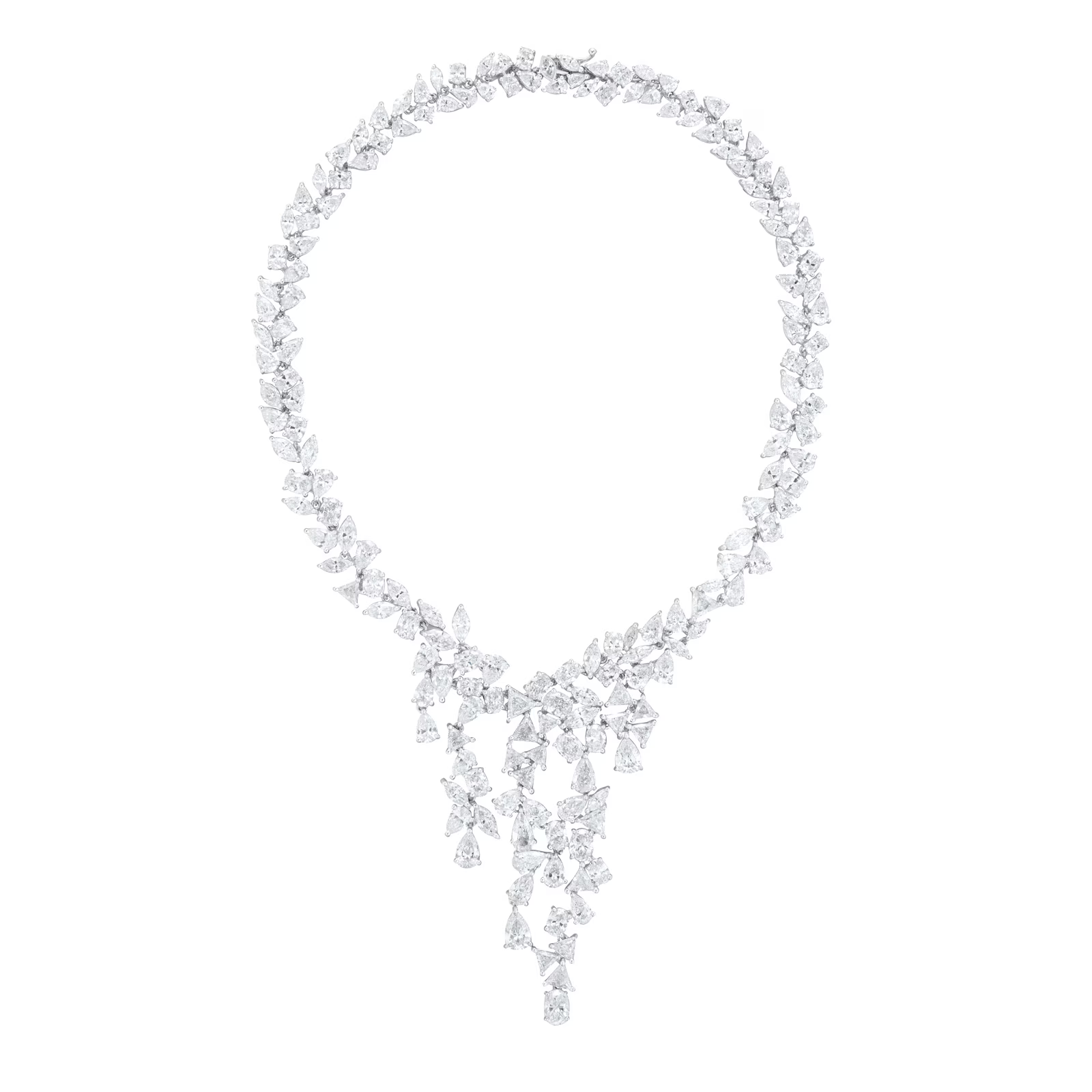 Mappin and Webb 18ct White Gold 76.27cttw Mixed Cut Diamond Necklace