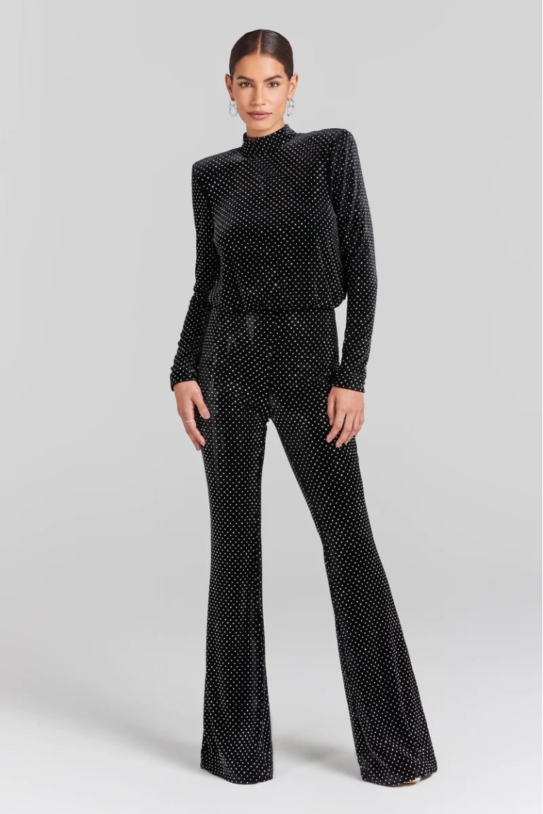 Nadine Merabi Luna Black Jumpsuit