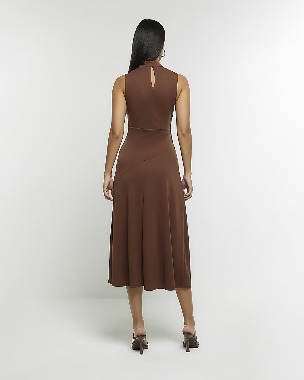 River Island Drape Detail Shift Midi Dress back view