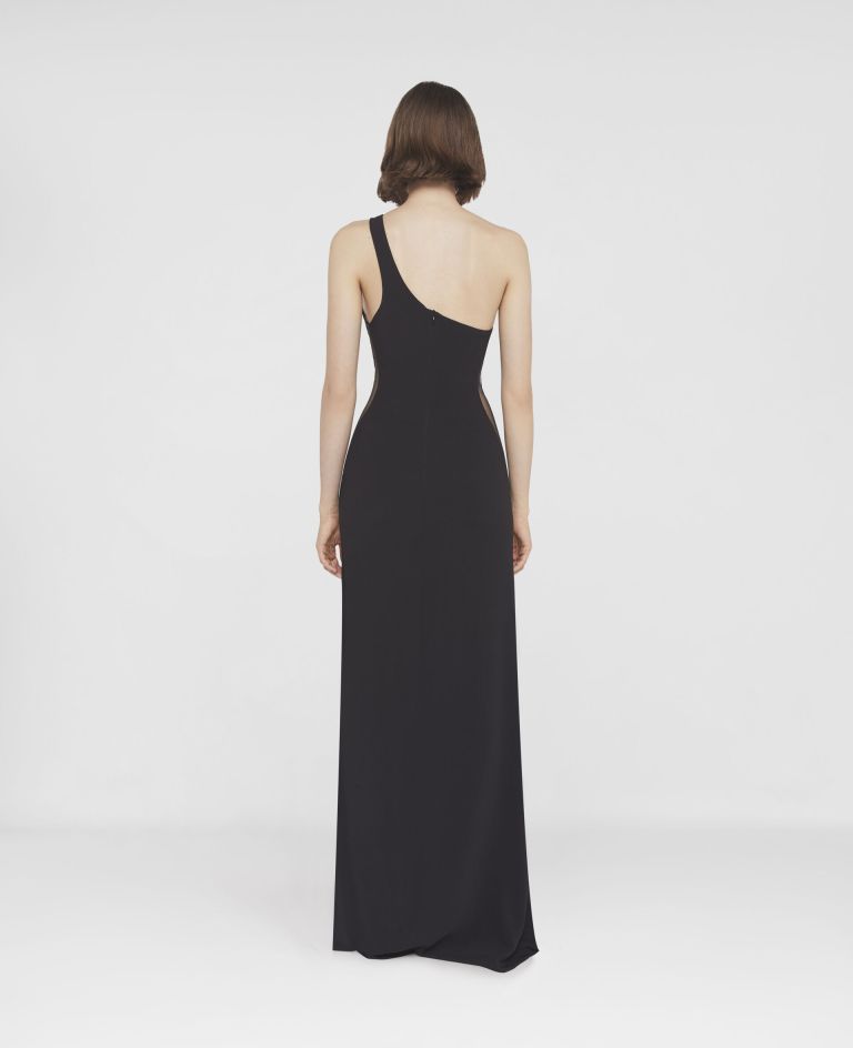 Stella McCartney Stretch Cady One-Shoulder Dress back view