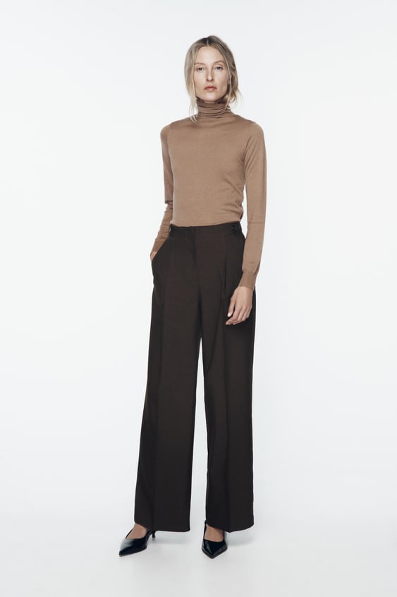 Zara Wide leg Trouser With Side Tab