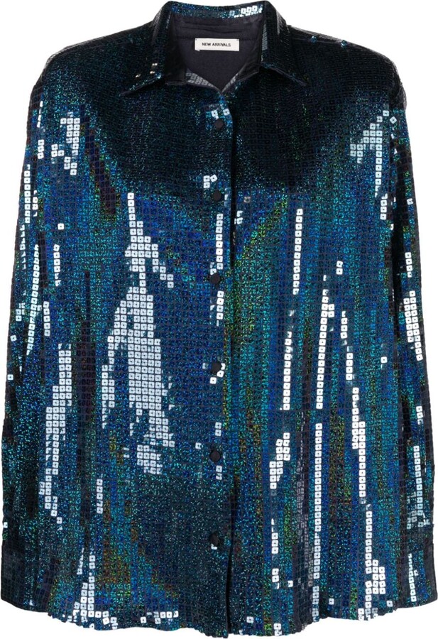 Ilkyaz Ozel Colette sequin-embellished long sleeve shirt